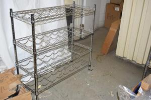 lot 36236 image: Chrome-plated wine shelf kit