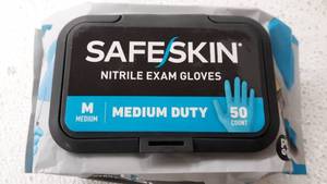 lot 11542 image: safe skin exam gloves medium duty 50 count size medium