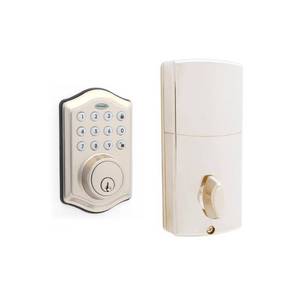 lot 16717 image: Honeywell Electronic Deadbolt- Satin Nickel