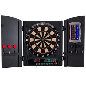 lot 16738 image: Arachnid Cricket Maxx 1.0 Electronic Dartboard Cabinet Set