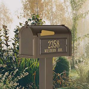 lot 16757 image: Whitehall Premium Mailbox Package - French Bronze,Extra Large