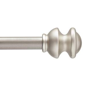 lot 16762 image: Kenney Kendall Standard Decorative Window Curtain Rod, KN71716, 28-48 (71cm-122cm), 58 (15.8mm) diameter, Brushed Nickel
