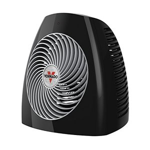 lot 16769 image: Vornado MVH Vortex Heater with 3 Heat Settings, Adjustable Thermostat, Tip-Over Protection, Auto Safety Shut-Off System, Whole Room, Black