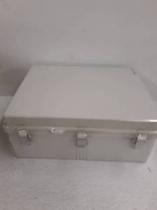 lot 19488 image: Junction Box 510x410x200mm with Grey Hinged Cover