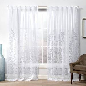 lot 19505 image: Exclusive Home Curtains Wilshire Burnout Sheer Hidden Tab Top Curtain Panel Pair, 54 x 96