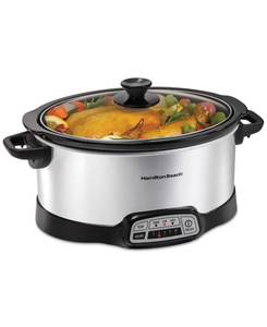 lot 49829 image: Hamilton Beach Programmable 7-Qt. Slow Cooker