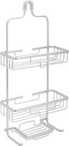 lot 49843 image: Shower Caddy Basket Shelf with Hooks,Home NeverRust Rustproof Aluminum Shower Caddy, Satin Chrome
