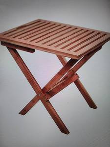 lot 49896 image: TAFELTJE INKLAPBAAR HOUT - 56X56X51 CM