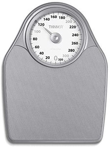 lot 2555 image: Thinner Extra-Large Dial Analog Precision Bathroom Scale, Analog Bath Scale, Measures Weight Up to 330 Lbs