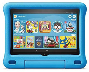 lot 2591 image: Fire HD 8 Kids tablet, 8 HD display, ages 3-7, 32 GB, Blue Kid-Proof Case