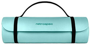 lot 2624 image: Retrospec Solana Yoga Mat 1 & 12 Thick wNylon Strap for Men & Women - Non Slip Exercise Mat