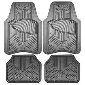 lot 2625 image: Custom Accessories Grey Armor All 78847 Rubber Interior Floor Mat, 4 Piece Cut-to-Fit