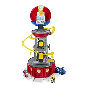 lot 2627 image: Paw Patrol, Mighty Lookout Tower with 4 Exclusive Bonus Action Figures, Toy Car, Lights and Sounds (Amazon Exclusive), Kids Toys for Ages 3 and up