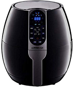 lot 2636 image: GoWISE USA 3.7-Quart Programmable Air Fryer with 8 Cook Presets, GW22638 - Black