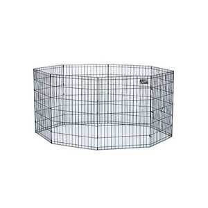 lot 2640 image: Midwest 24W x 24H Foldable Metal Exercise Pet Playpen without Door
