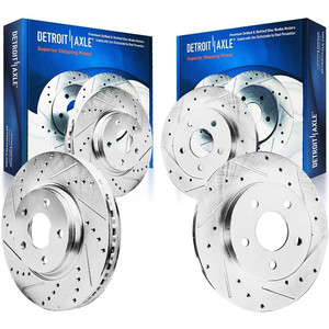 lot 2654 image: Detroit Axle Rear Brake and Rotor Kit for 2003-2007 Acura TSX Honda Accord (S-31315  P-537)
