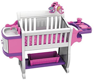 lot 2657 image: American Plastic Toys Kids - My Very Own Nursery Baby Doll Playset, Doll Furniture, Crib, Feeding Station, Learn to Nurture and Care, Durable and BPA-Free Plastic, for Children Ages 2 , Pink