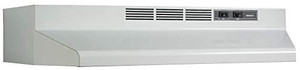 lot 2674 image: Broan-NuTone F404201 Exhaust Fan for Under Cabinet Two-Speed Four-Way Convertible Range Hood Insert with Light, 42-Inch, White