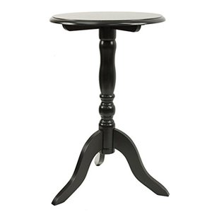 lot 6192 image: Decor Therapy Pedestal Table, 15W x 15D x 24H, Black