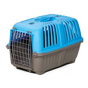 lot 6203 image: MidWest Spree Hard-Sided Pet Carrier, 22-Inch Ideal for XS Breeds, Blue