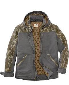 lot 6223 image: Legendary Whitetails Mens Canvas Cross Trail Workwear Jacket, CharcoalMossy Oak Bottomland - Size 2XL