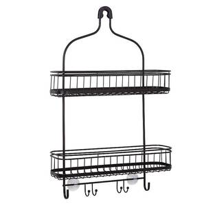 lot 6226 image: Zenna Home Extra Wide Shower Caddy, Bronze