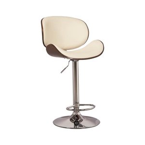 lot 6233 image: Signature Design by Ashley Bellatier BoneBrown Adjustable Height Upholstered Swivel Barstool