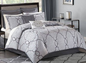 lot 6235 image: Madison Park Lavine 12-Pc. California King Comforter Set Bedding