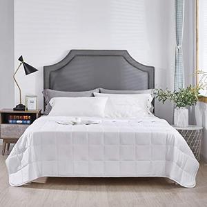 lot 7211 image: California King Size Weighted Blanket 30lbs - Provides Heavy Pressure - 400 Thread Count Soft Organic Cotton - White 88x104 XL