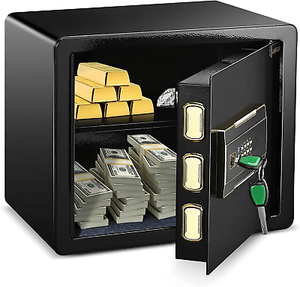 lot 7214 image: ADIMO Model 35 Reinforced Alloy Safe Lock Box ,Digital Safe Box with Intelligent Alarm System, 1.4 Cubic Feet Cabinet Safe for Money,Jewelry and Documents,Safe Box