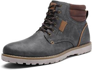 lot 8222 image: Eyushijia Mens Waterproof Snow Boots Hiking Boot, Dark Gray with Fur Lining - Size 43 (US 11)