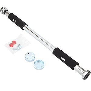 lot 8226 image: JFIT Deluxe Multi Exercise Doorway Pull-Up Bar with Comfort Grips, 40-Inch