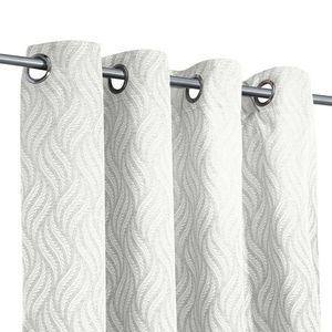 lot 8245 image: Safdie & Co. Curtain Panel Jacquard Capri 84L White - 84 x 54 - 6 Pack