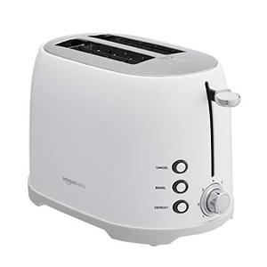 lot 8272 image: Amazon Basics 2-Slot Toaster, White