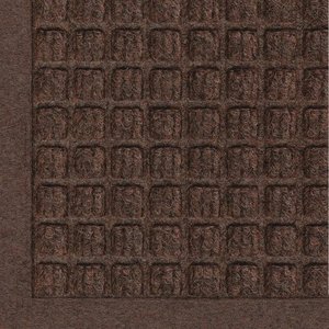 lot 8296 image: WaterHog Fashion Mat  Commercial-Grade Entrance Mat with Fabric Border - IndoorOutdoor, Quick Drying, Stain Resistant Door Mat (Dark Brown, 18 x 27)