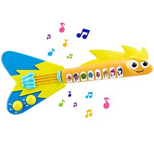 lot 8302 image: Baby Sharks Big Show EEL-ectric Guitar - Interactive Musical Toys for Toddlers - Lights and Sounds Toy Guitar