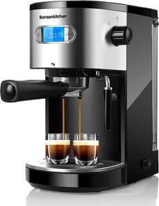 lot 8337 image: Bonsenkitchen CM8007 20-bar Espresso Coffee Machine With Foaming Milk Frother