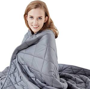 lot 8340 image: Hypnoser Weighted Blanket (12 lbs, 60x80) for Kids, Adults 2.0 Diamond Weight Pocket Heavy Blanket with Glass Beads