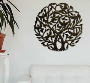 lot 2673 image: Handmade Double Tree of Life Metal Wall Art 24-inch (Haiti)