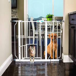 lot 6201 image: Carlson Extra Wide Walk Through Dog Gate with Door, Pressure Mount Kit & Wall Mount Kit