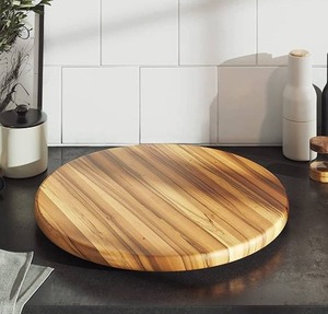 lot 8291 image: Lipper International Acacia Wood 18 Lazy Susan Kitchen Turntable