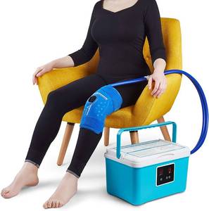 lot 7192 image: Cold Therapy Machine  Cryotherapy Freeze Kit System  for Post-Surgery Care, ACL, MCL, Swelling, Sprains, and Other Injuries  Wearable, Adjustable Knee Pad  Cooler Pump with Digital Timer