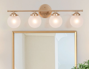 lot 7183 image: LNC HOME Modern Bathroom Light-4-light Vanity Light