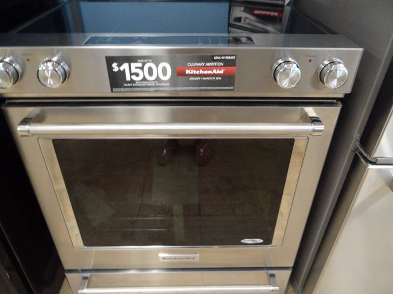 BRAND NEW KitchenAid Stainless Steel Flat Top Slide in Electric Range