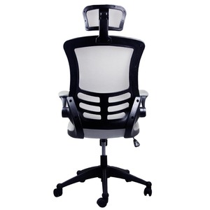 lot 2342 image: Techni Mobili - Modern Mesh Office Chair with Tilt and Height Adjustment - Silver Grey - Retail $202.99