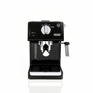 lot 2350 image: DeLonghi - 15 Bar Espresso Machine with Advanced Cappuccino System - BlackStainless Steel - Retail $139.75