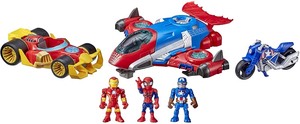 lot 2356 image: Marvel Super Hero Adventures - 3 figures  3 vehicles - Retail $45.99