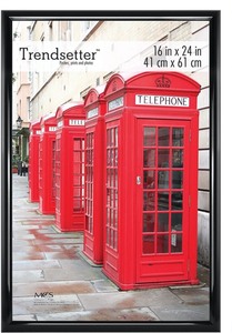 lot 2376 image: MCS Trendsetter Poster Frame - Black, 16 x 24 in. -  Retail $19.99