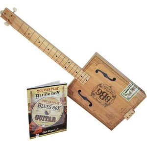 lot 2382 image: Hinkler - Electric Blues 3-String Cigar Box Electric Guitar - Retail $32.99