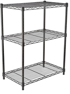 lot 2378 image: Amazon Basics - 3-Shelf Adjustable, Heavy Duty Storage Shelving Unit -  Retail $38.99